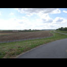 Der Fahrradweg entlang des Rheindamms